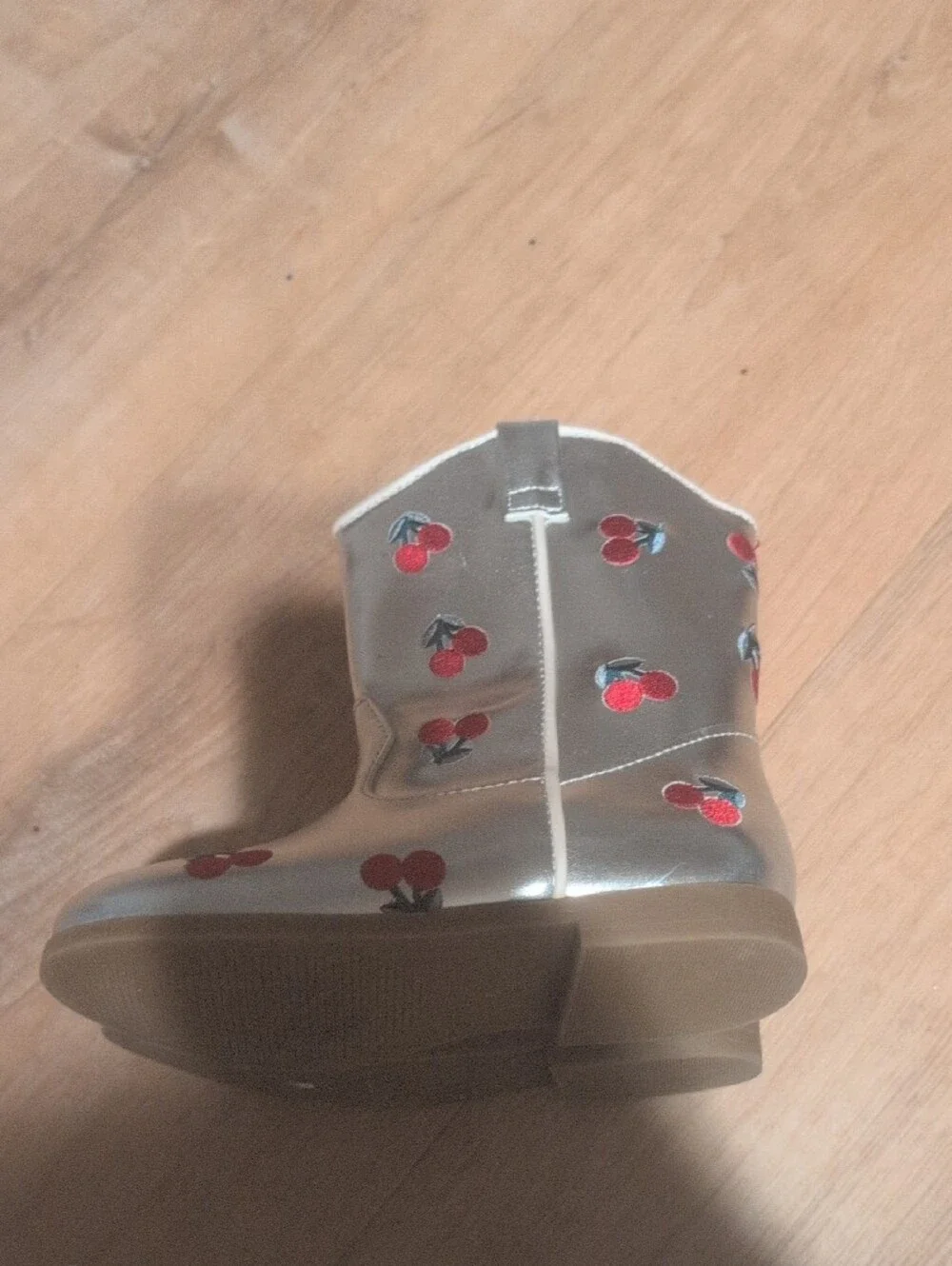 Tucker + Tate Toddler Girls Silver Cherry Embroidered Cowboy Boots